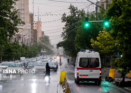 بارش باران و وزش باد شدید در پایتخت