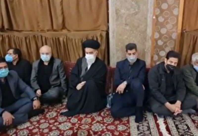 حضور رییس مجلس شورای اسلامی در آیین عزاداری یک هیات مشهدی