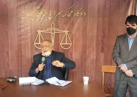 برپایی دادگاه محاکمه سران جنایتکار جهان در تجمع مردمی ۱۳ آبان