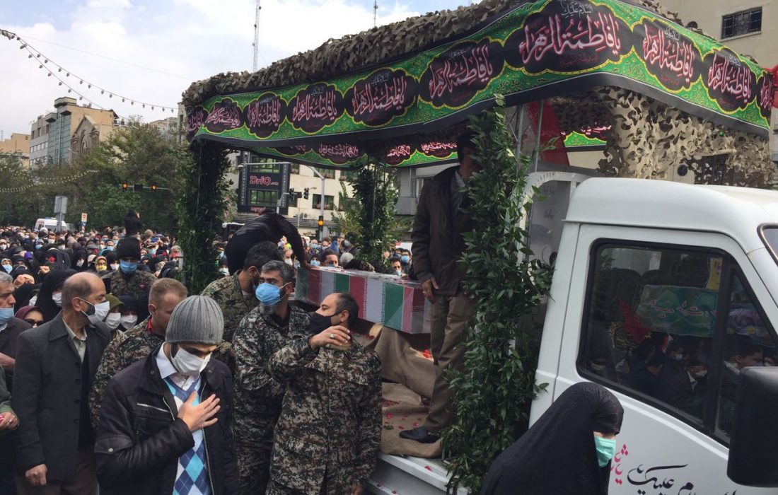 مردم تهران با بانوی شهیده فاطمه اسدی وداع کردند