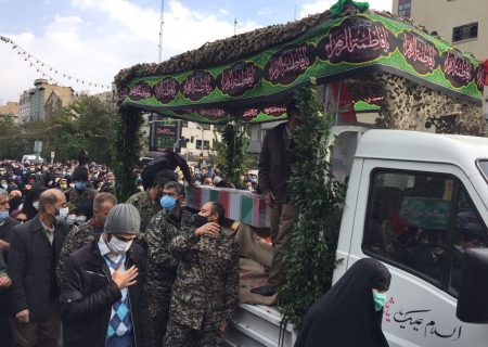 مردم تهران با بانوی شهیده فاطمه اسدی وداع کردند