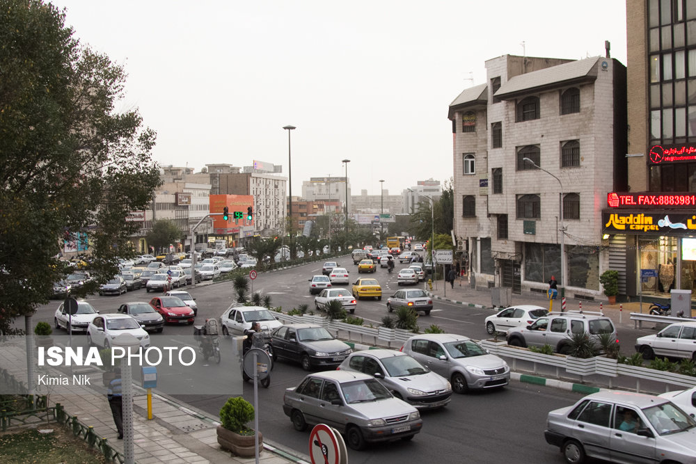آلودگی هوای مناطق پرتردد تهران