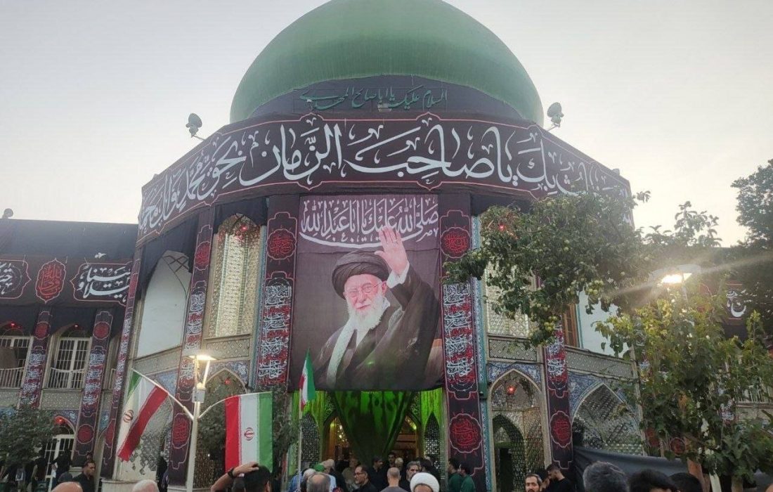 مراسم بزرگداشت شهادت رهبر انقلاب اسلامی در امامزاده علی‌اکبر (ع) چیذر تهران برگزار شد 