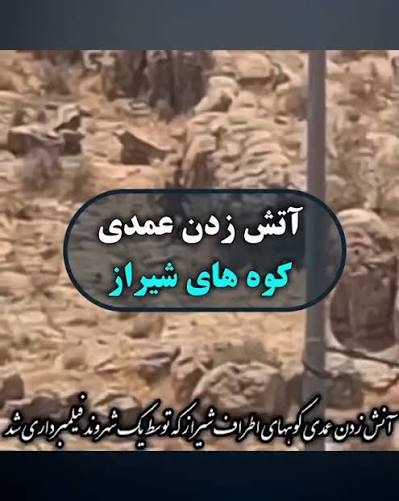 عامل به آتش کشیدن کوه‌‌های اطراف شیراز در کمتر از ۲۴ ساعت توسط پلیس دستگیر شد